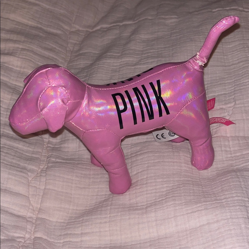 PINK Victoria's Secret Iridescent Pink Dachshund Plush Dog Toy